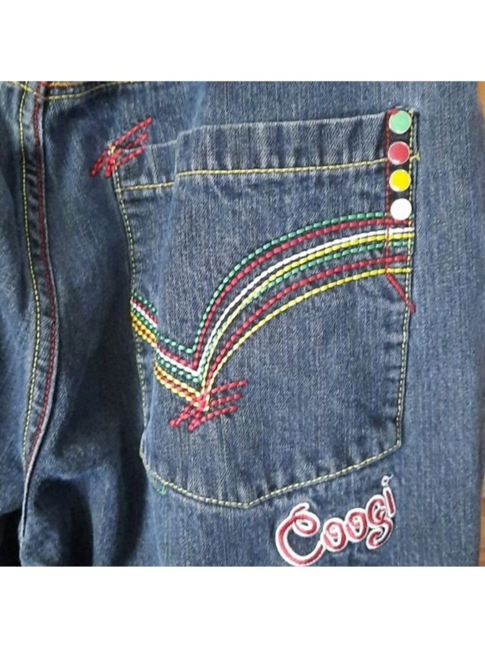 Coogi Australia Vintage Embroidered Denim Jeans Size W38 L34 - Picture 8 of 16